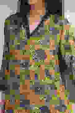 Mustard Yellow Printed Straight Kurta image number 1