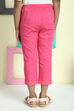 Blue Cotton Lycra Capris image number 4