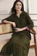 Indigo Blue Viscose Straight Printed Kurta image number 6