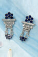Oxidized Blue Earrings image number 0