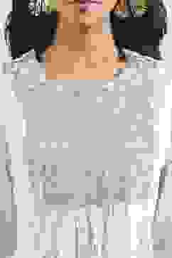 Yellow Cotton Gathered Suit Set image number 1