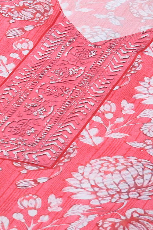 Mustard Cotton Blend Digital Print Unstitched Suit Set image number 2