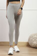 Camel Brown Cotton Blend Skinny Leggings image number 4