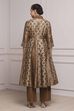 Brown Cotton Anarkali Yarndyed Suit Set image number 4