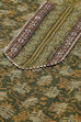 Olive Cotton Woven Unstitched Suit Set image number 1