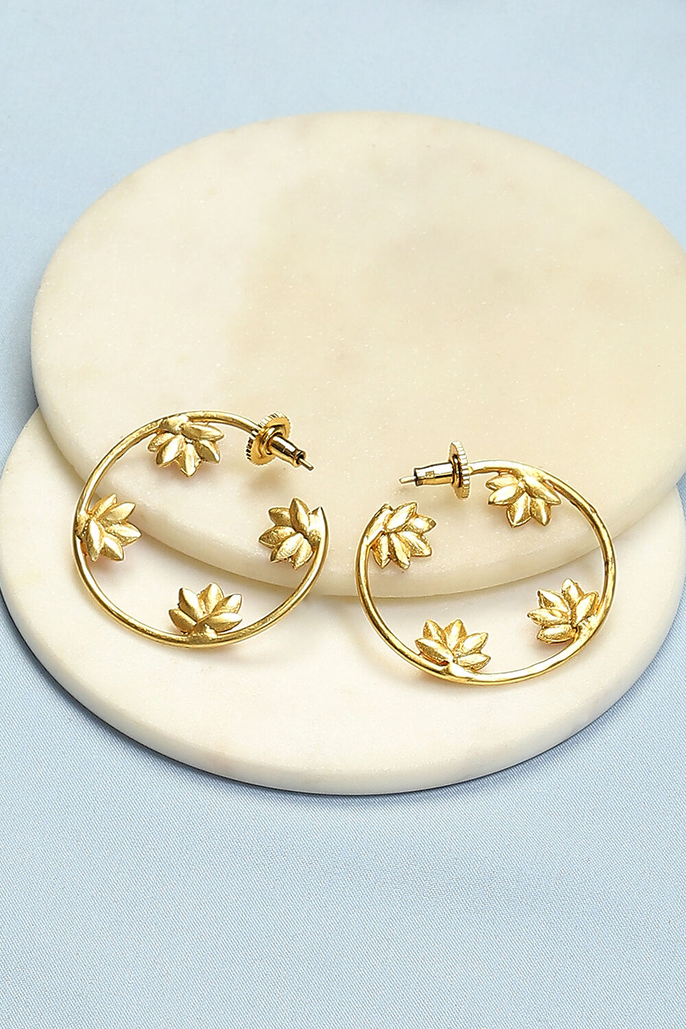 Pink Brass Earrings image number 2