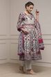 Aqua Cotton Anarkali Printed Suit Set image number 5