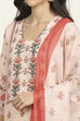 Cream Cotton Unstitched Suit Set image number 2