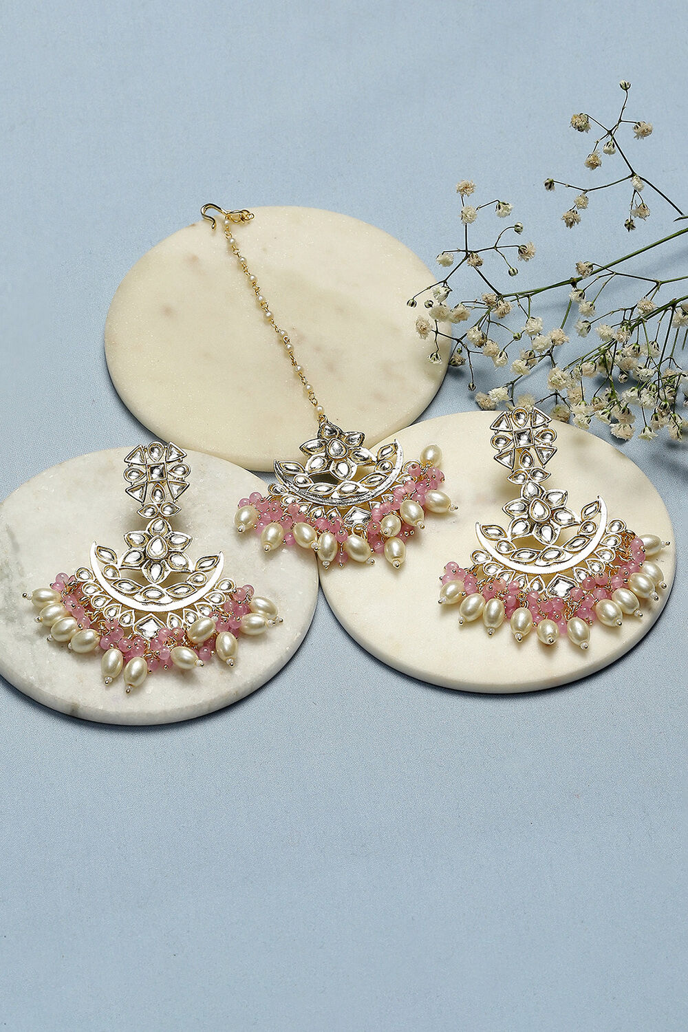 Pink Brass Earrings image number 0
