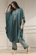 Black Modal Solid Kaftan Fusion Kurta Set image number 6
