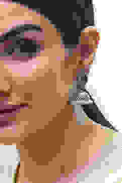 Navy Brass Jhumka image number 1