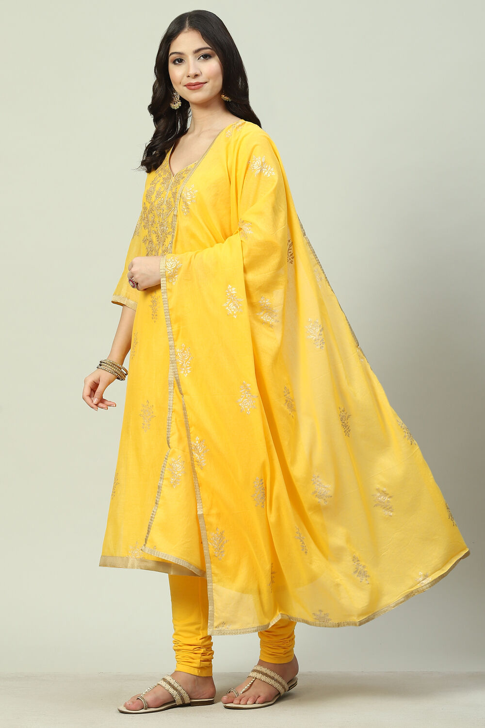 Turquoise Art Silk Straight Kurta Churidar Suit Set image number 0