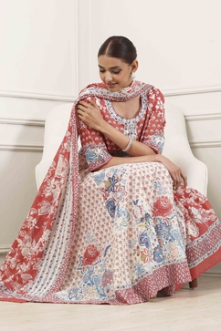 biba cotton anarkali dress Biba Indias Cotton Anarkali Suit Set