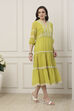 Lime Tiered Dress image number 4