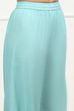 Powder Blue Silk Chanderi Embroidered Kalidar Suit Set image number 2