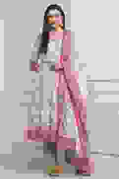 Turquoise Cotton Kalidar Suit Set image number 6