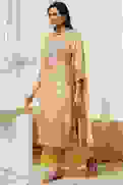 Green Modal Printed Straight Suit Set image number 3