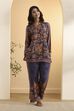 Violet Nylon Viscose Printed Co-ord Set image number 0