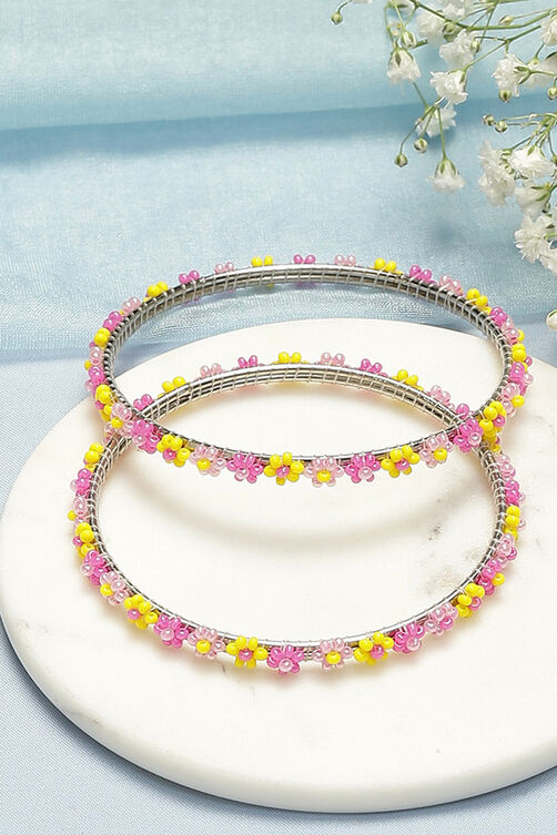 Yellow & Pink Kids Bangles image number 0