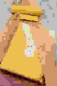 Mustard Linen Blend Digital Print Unstitched Suit Set image number 0