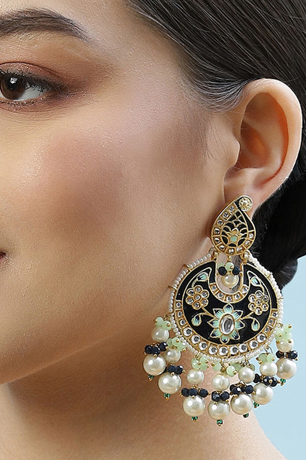 Black Brass Earrings image number 1