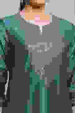 Blue Viscose Blend Solid Straight Kurta image number 1