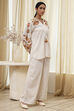 Natural Viscose Blend Straight Embroidered Fusion Set image number 5