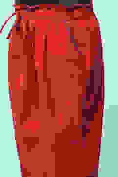 Blue & Rust Cotton Solid Pants image number 1