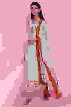 Light Yellow Cotton Double Layered Suit Set image number 3