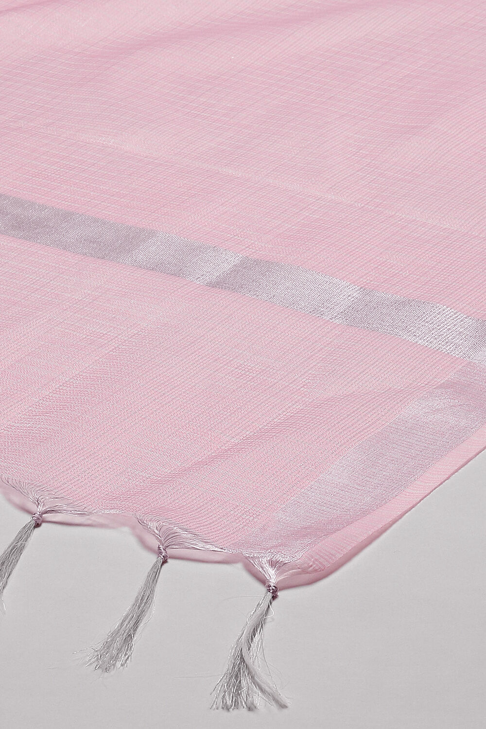 Off White Cotton Blend Yarndyed Dupatta image number 1