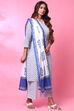 Yellow Cotton Straight Kurta Palazzo Suit Set image number 5