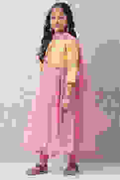 Yellow Solid Straight Kurta Churidar Suit Set image number 3