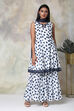 Indigo Art Silk Kurta Garara Suit Set image number 4