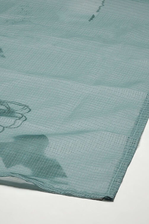 Green Cotton & Kota Digital Print Unstitched Suit Set image number 4