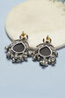 Dark Grey Brass Earrings image number 2
