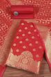 Pink Cotton Printed Embroidered Unstitched Suit Set image number 0