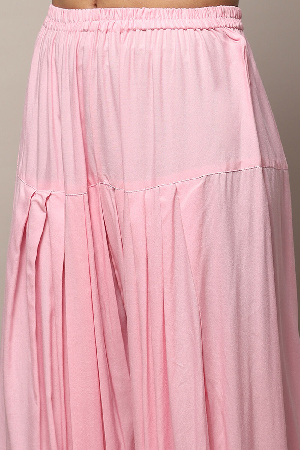 Pink Modal Unstitched Suit Set image number 3