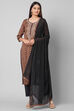 Black Satin Easy Stitch Suit Set image number 0