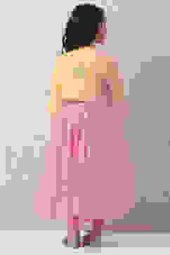 Yellow Solid Straight Kurta Churidar Suit Set image number 4