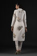 Ivory Cotton Silk Straight Printed Suit Set image number 5