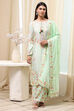 Pista Green Modal Blend Straight Suit Set image number 6