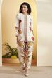 Ivory Viscose Blend  Floral Printed Straight Kurta Set
