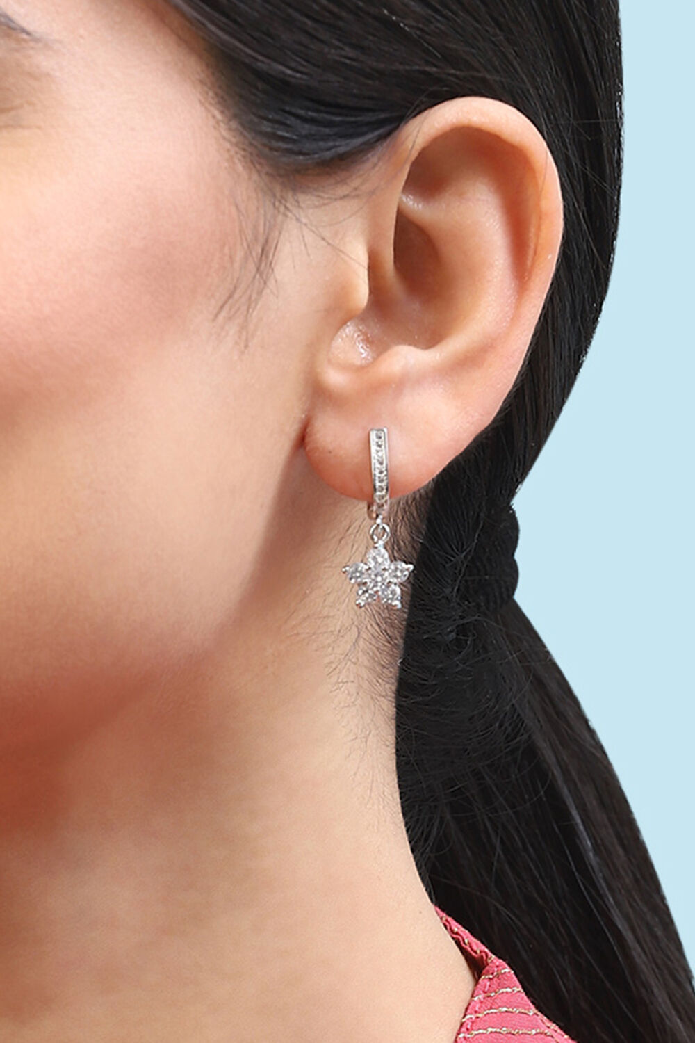 White Brass Earrings image number 1