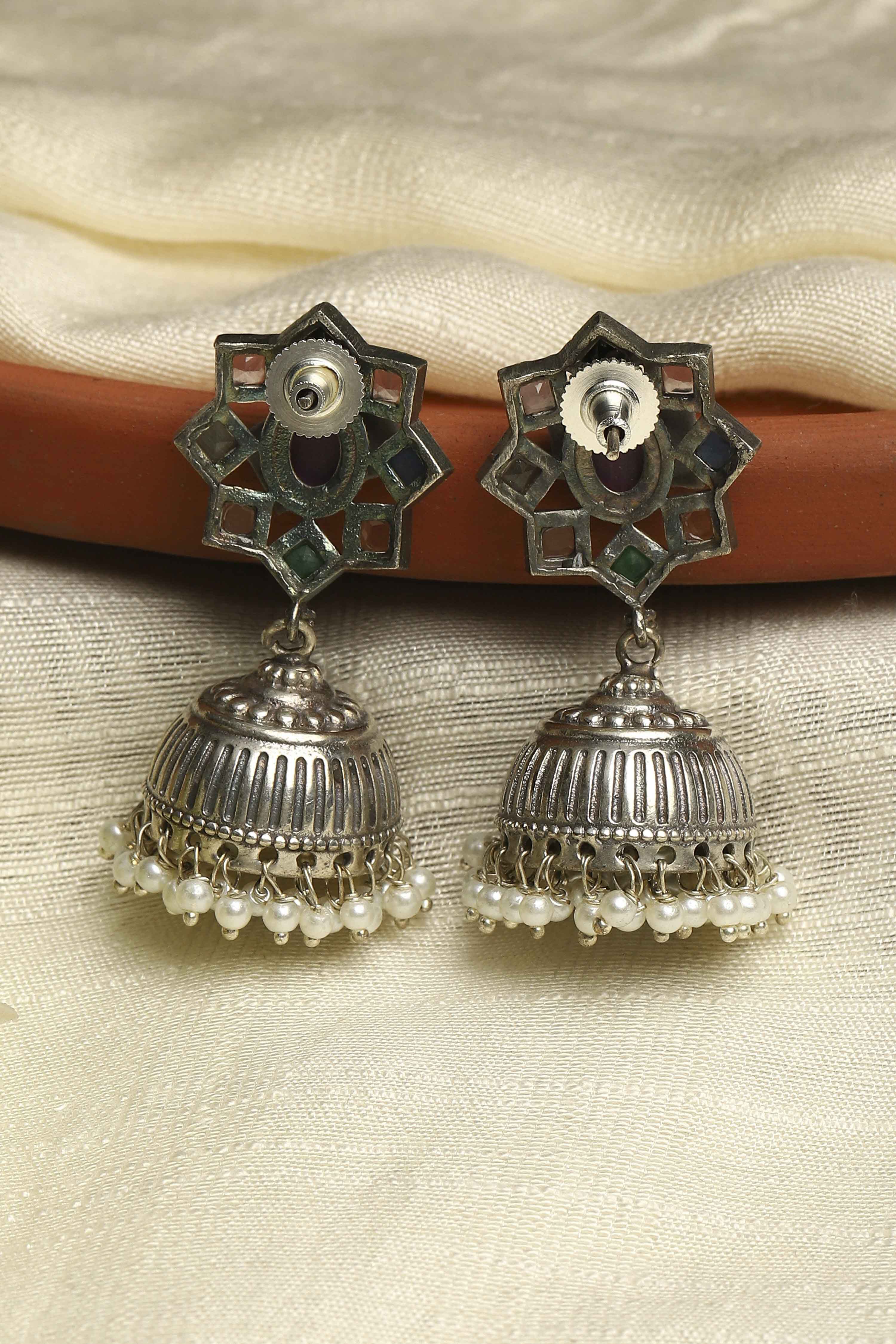 Multi Brass Jhumka image number 2