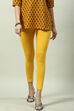 Off White Cotton Lycra Leggings image number 0