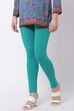 Teal Cotton Blend Solid Anklets image number 2