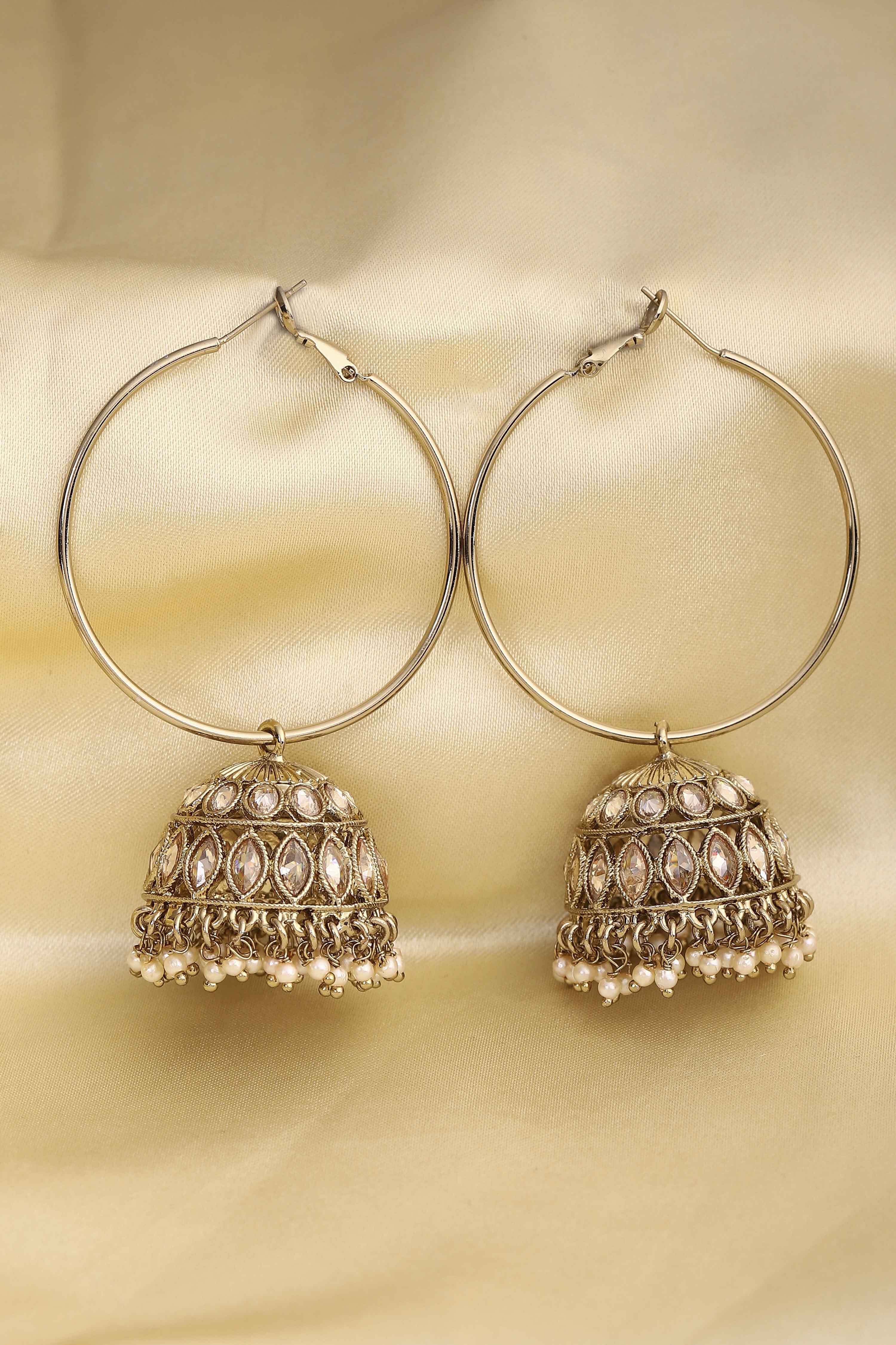 Champagne Alloy Jhumka image number 0