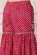 Pink Striped Yoke Design Straight Suit Set image number 2