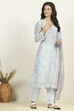Light Pink Chanderi Unstitched Suit Set image number 6