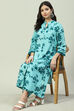 Yellow Grey LIVA Straight Printed Kurta Set image number 6